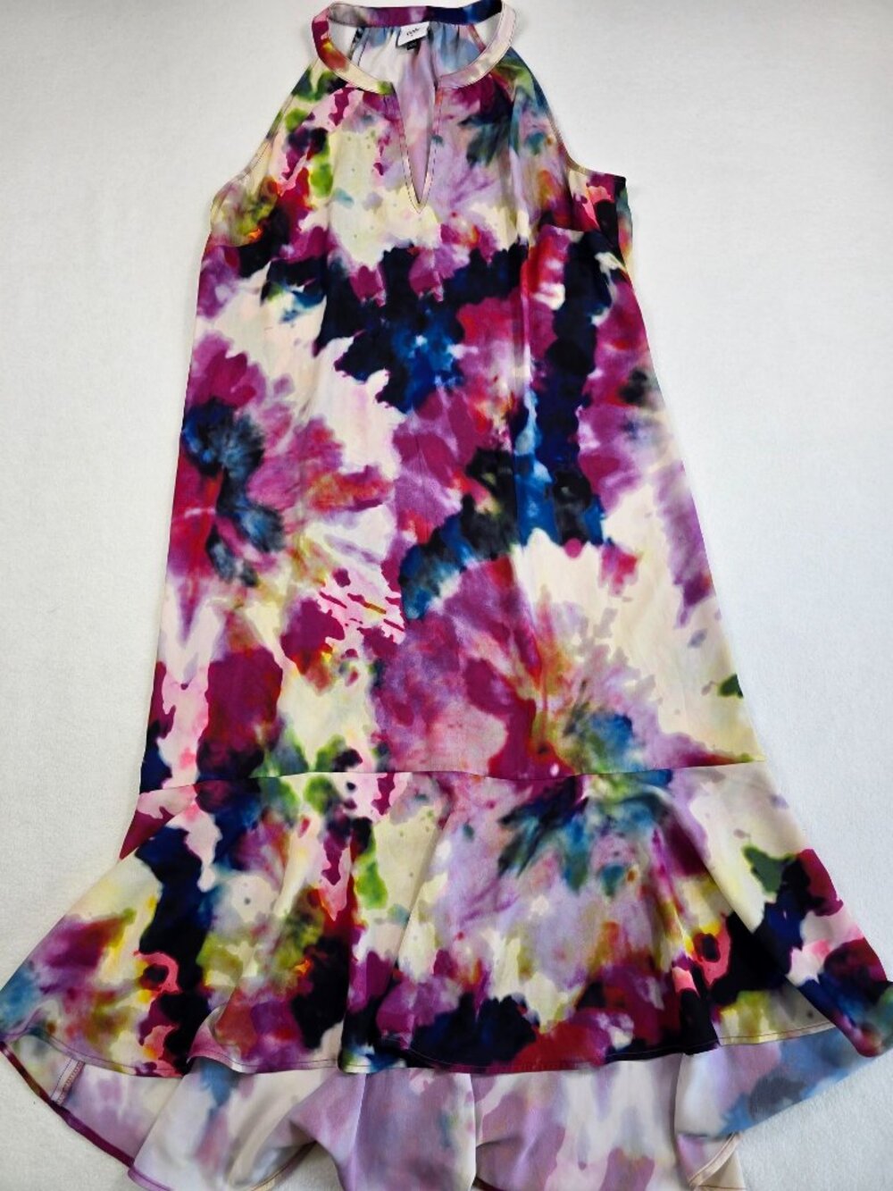 Cabi Womens Small Multicolor Tie-Dye Halter Sun Dress - Picture 2 of 6